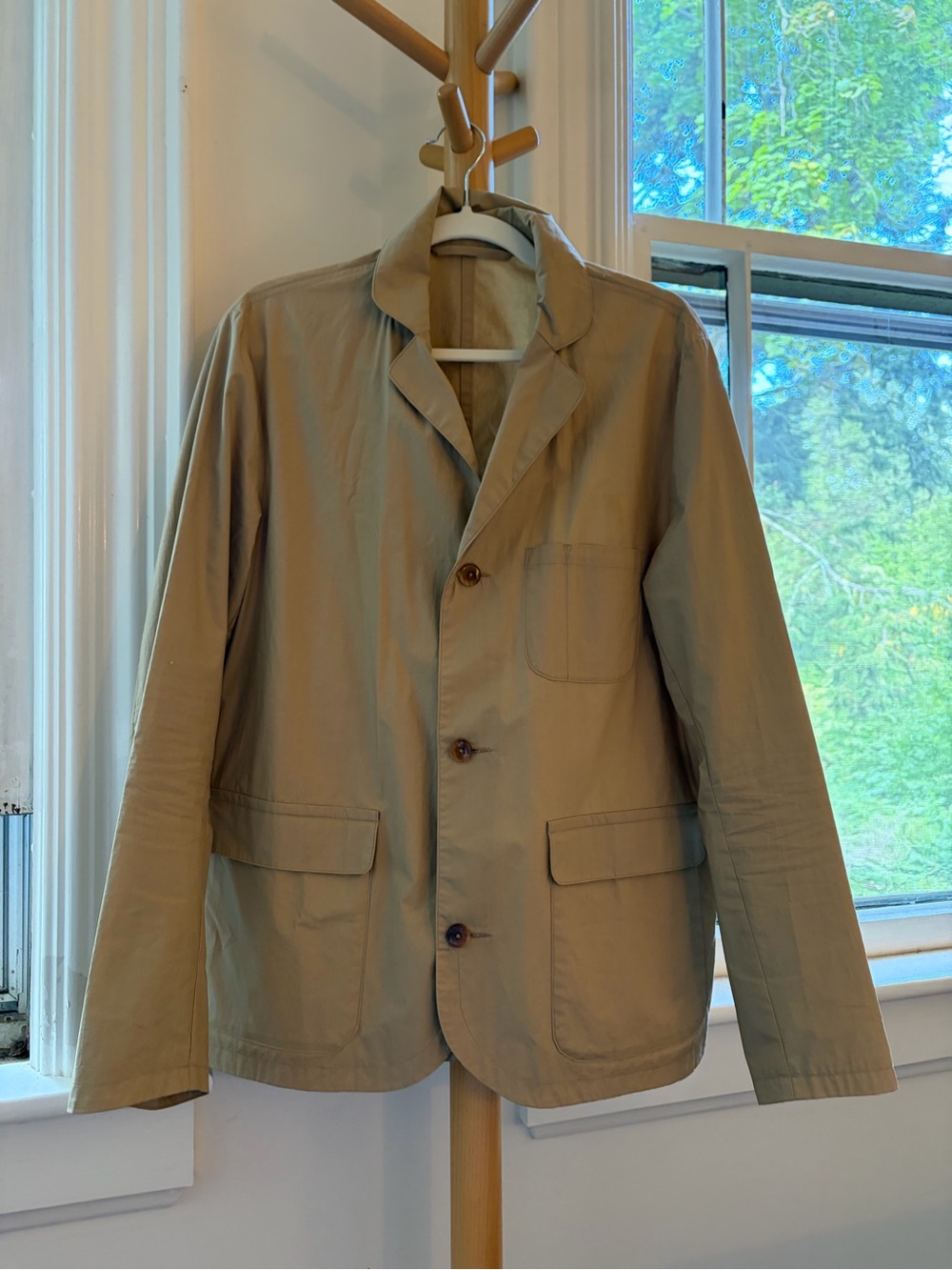 A Kind of Guise lightweight tan cotton blazer L
